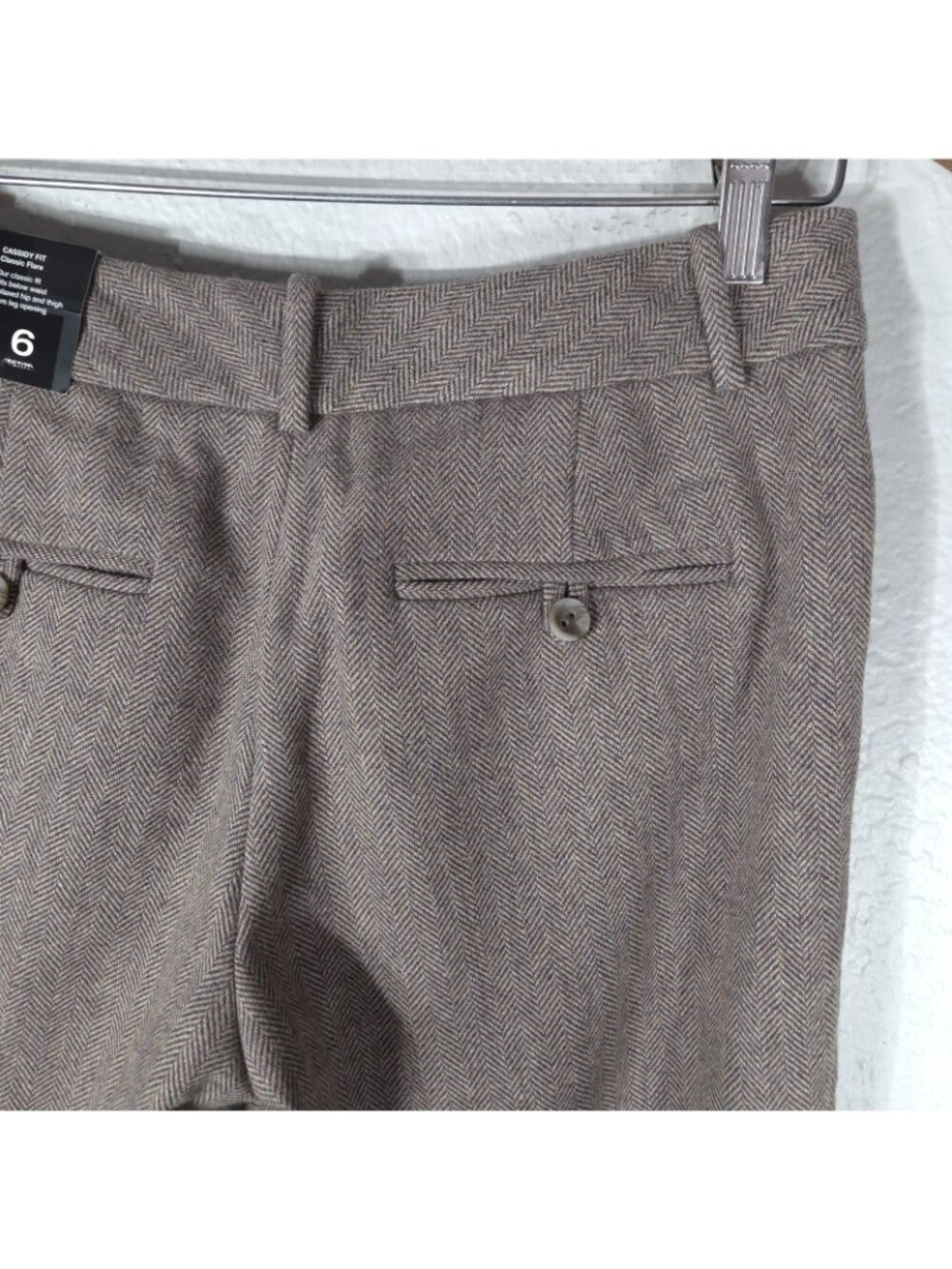 The Limited Tan Wool Blend Flare Pants Women's Size 6P Cassidy Fit Relaxed Hip - Picture 10 of 16